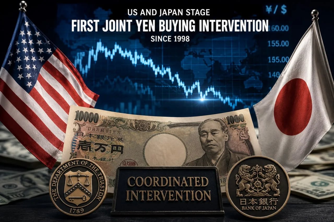 US and Japan stage first joint yen-buying intervention since 1998